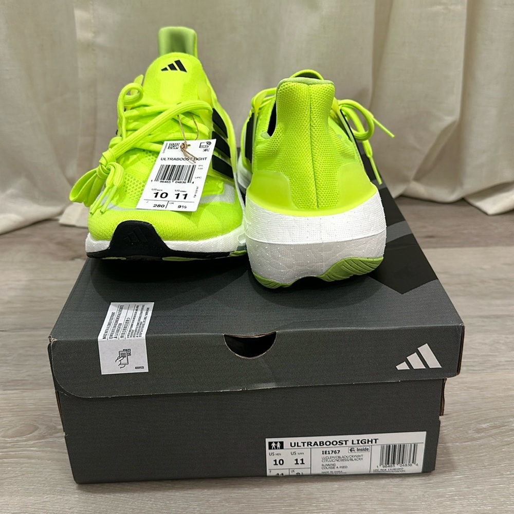 Adidas ULTRABOOST LIGHT RUNNING SHOES. Lucid Lemon / Core Black / Crystal White